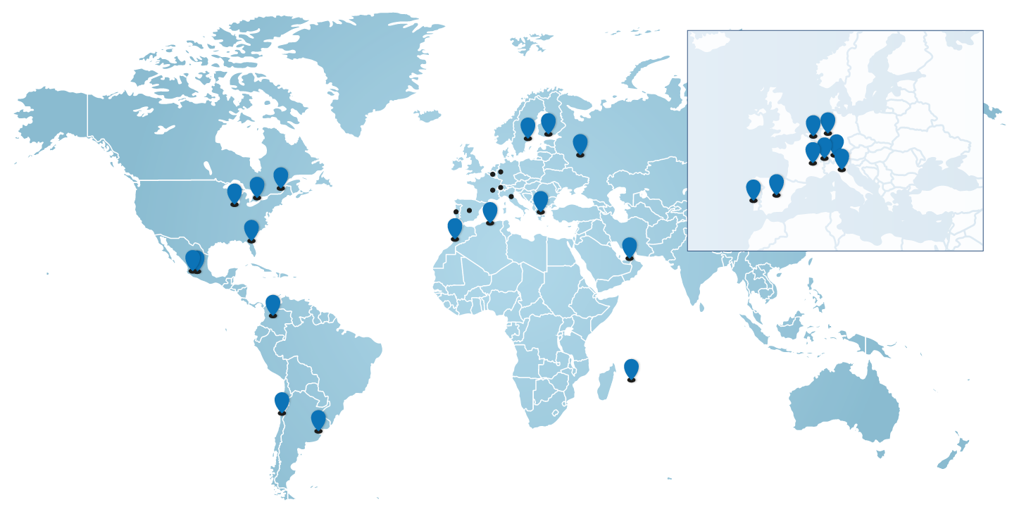 Filiales map 2025
